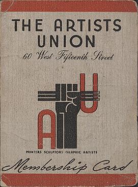 Karta członkowska Artists' Union należąca do Harryego Gottlieba / Artists' Union membership card belonging to Harry Gottlieb
