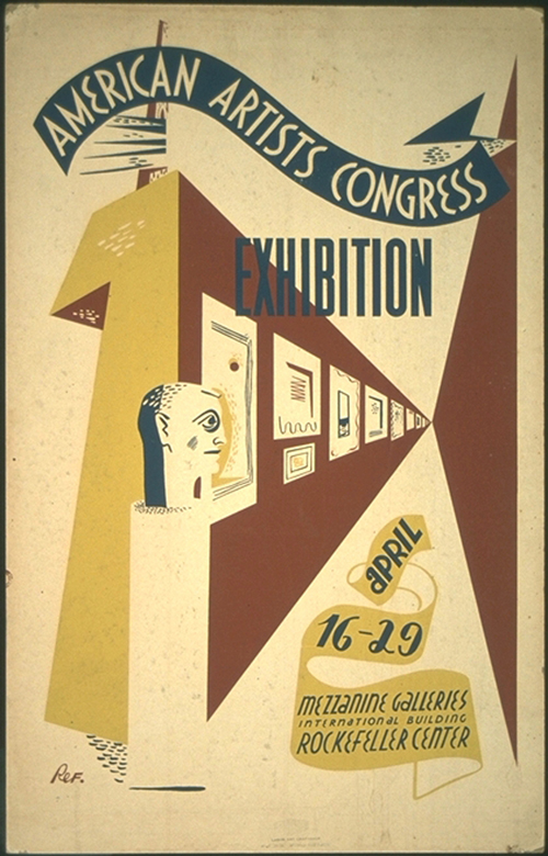 Plakat promujący pierwszą doroczną wystawę AAC, 1937 / Poster promoting the first annual exhibition of AAC, 1937