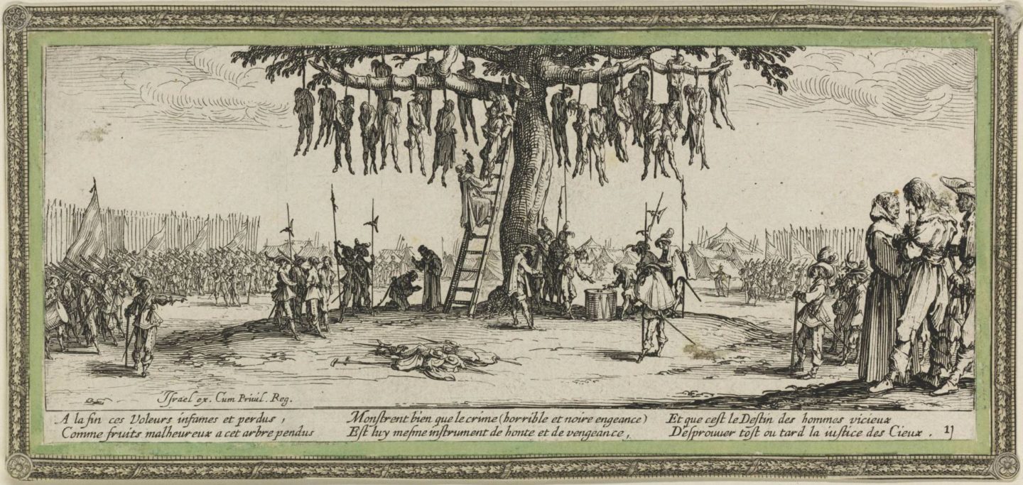 Jacques Callot, cykl Wielkie nieszczęścia wojny, Powieszenie, / from the The Great Miseries of War series, 1633